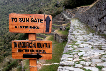 Sun Gate view on Inca Trail 2 days with Machu Picchu panorama Peru