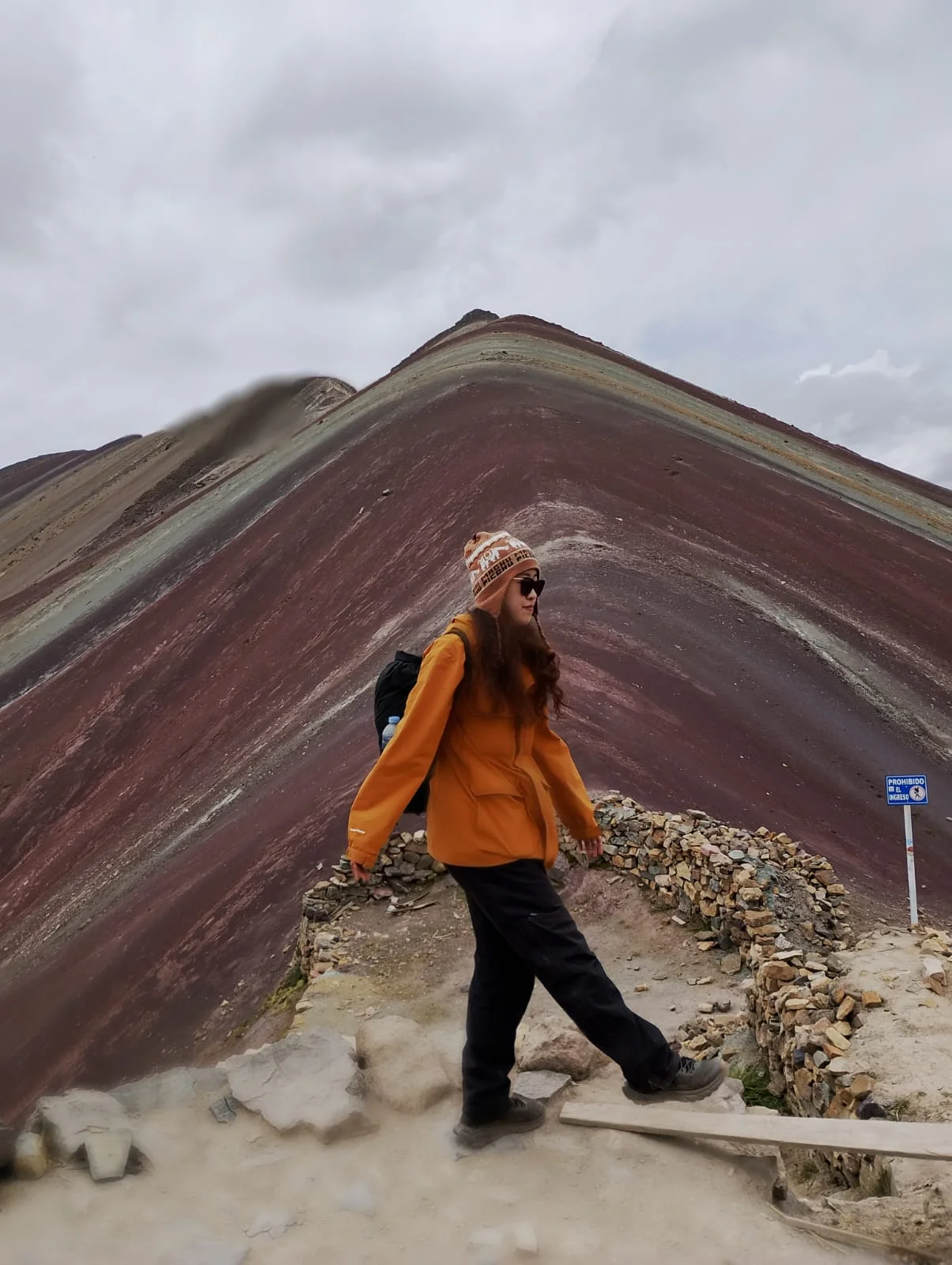 Natural mineral colors of Vinicunca Rainbow Mountain