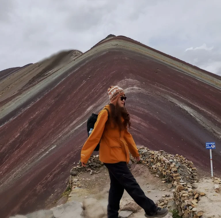 Rainbow Mountain Peru Vinicunca colorful mountain in the Andes near Cusco