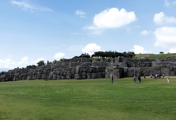 Sacsayhuaman fortress Cusco Peru with impressive Inca stone architecture and mountain views