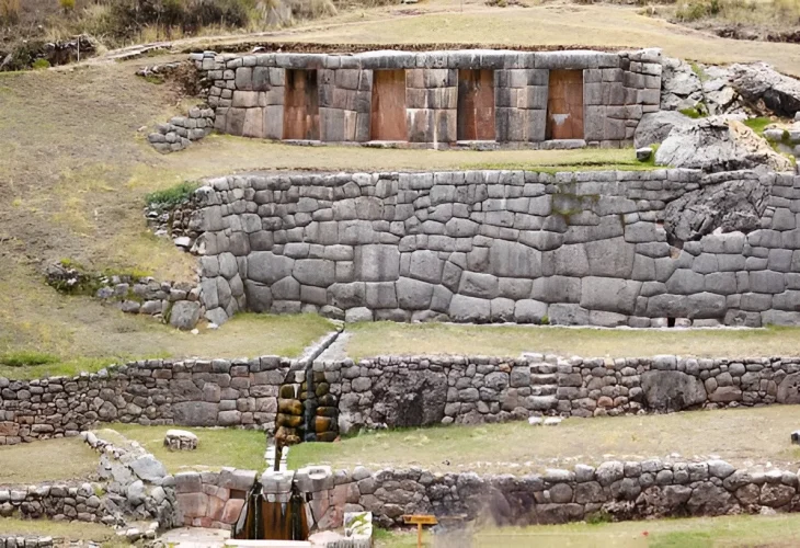 Tambomachay water temple Cusco Peru Inca fountains and ceremonial site with flowing water